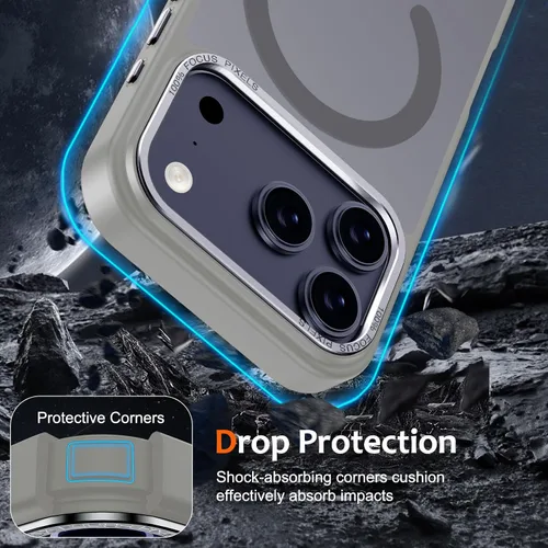 Vista 590 de Anuck - Funda magnética para iPhone 11 compatible con MagSafe, carcasa trasera mate translúcida dura, borde de TPU, delgada, resistente a impactos