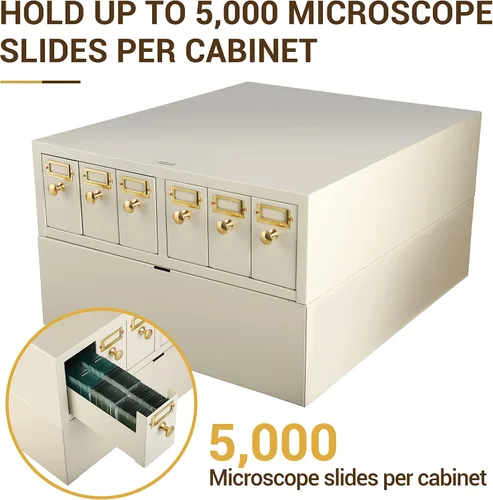 Vista 8 de 4E's USA Gabinete de almacenamiento deslizante - Almacenamiento modular con 6 cajones con capacidad para hasta 5,000 toboganes de laboratorio