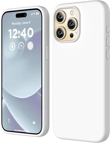 Vista 34 de Funda compatible con iPhone 15 Pro, funda de silicona líquida, funda protectora de cuerpo completo a prueba de golpes, funda delgada para teléfono