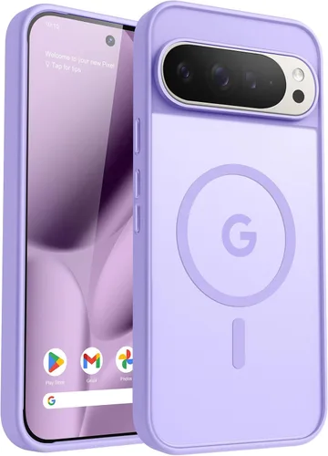 Vista 119 de Funda para teléfono Google Pixel 9 Pro XL, Compatible con Magnético, Protección contra Caídas de Grado Militar Translúcida Mate Resistente a Golpes