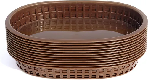 Vista 10 de New Star Foodservice 44041 - Cestas de comida rápida, 10.5 x 7 pulgadas, juego de 12, color negro
