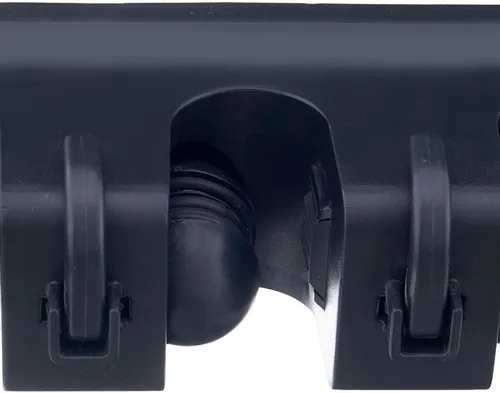 Vista 3 de Superio Soporte de pared para fregona y escoba (negro) Herramientas de limpieza Organizador de pared, 5 ranuras para estante y 6 ganchos