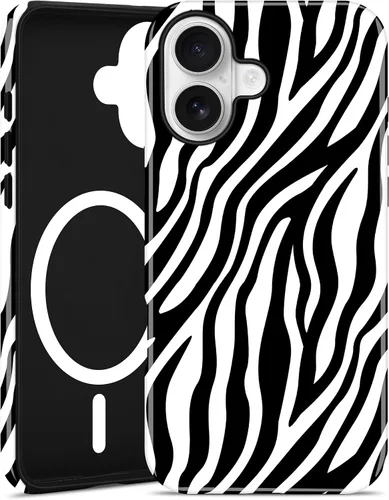 Vista 105 de Jusy Funda magnética Zebra para iPhone XR, color negro