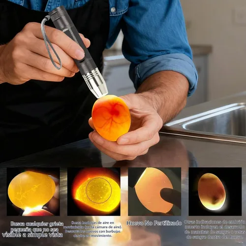 Vista 7 de Probador de velas de huevos USB recargable con luz de vela de huevo Gris