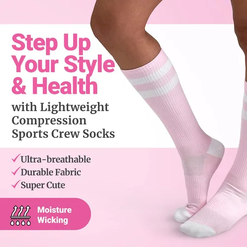 Vista 2 de LOVE CLASSIC Calcetines deportivos de compresión ligeros para mujer