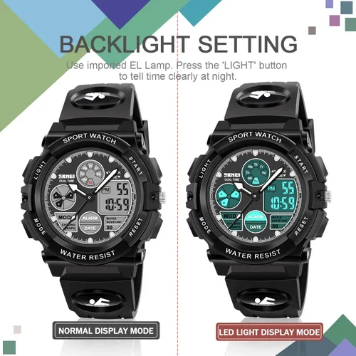 Vista 4 de ATIMO Reloj impermeable multifunción LED para niños - Regalos para niños