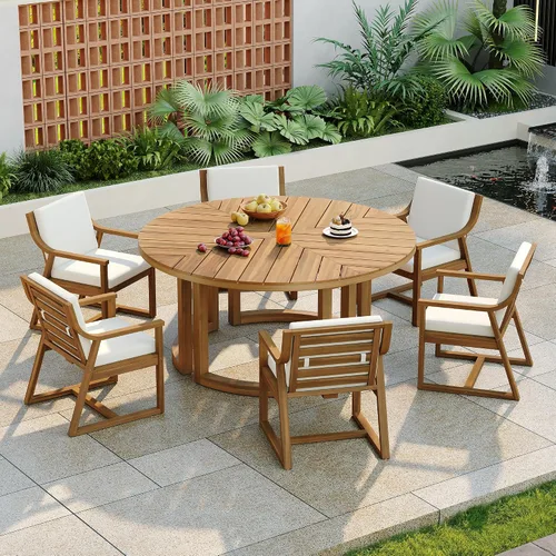 Vista 17 de Quarte Moderno juego de comedor de patio al aire libre de 5 piezas, juego de barra de mimbre de ratán de polietileno para jardín, 4 sillas de altura