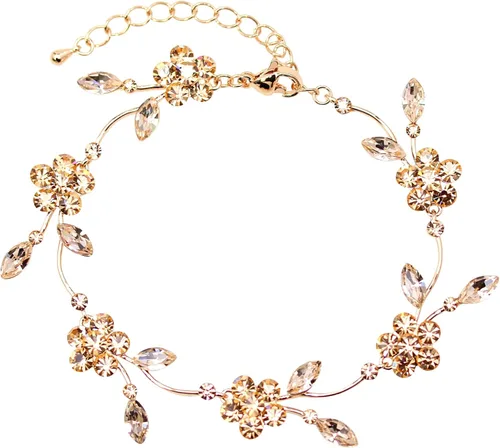 Vista 27 de Faship - Juego de collar y aretes con cristales de imitación florales AB