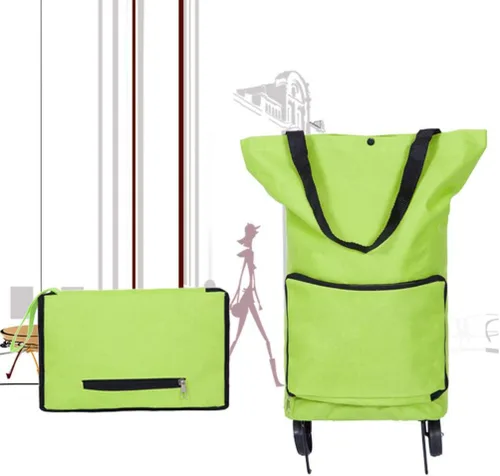 Vista 8 de Carrito de compras plegable con ruedas, carrito de comestibles plegable sobre ruedas, carrito de compras, bolsa de compras extensible con ruedas