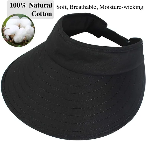 Vista 2 de 2 sombreros de ala ancha para mujer, con protección UV, para golf, playa, diseño de Corea