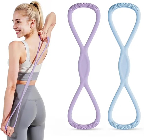 Vista 12 de Figura 8 banda de resistencia, figura 8 bandas de resistencia para mujeres y hombres, figura de banda de resistencia para entrenamiento, asas