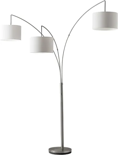 Vista 8 de Adesso Lámpara de pie de arco con 3 pantallas móviles y brillo regulable, iluminación perfecta para dormitorio, sala de estar y decoración de Bronce