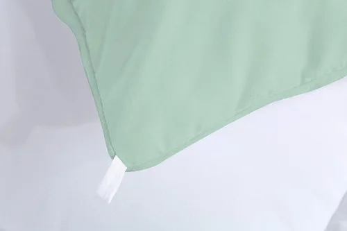 Vista 4 de BedDecor Edredón reversible de microfibra de alta calidad de 400 GSM, relleno de microfibra de 15.16 oz/m², 600 hilos, 100% algodón egipcio sólido