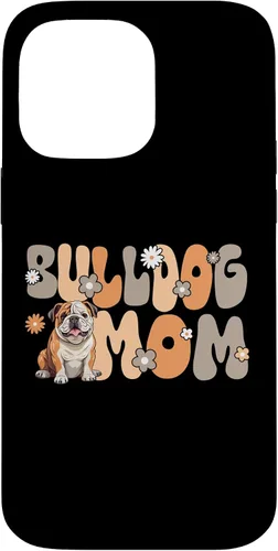 Vista 21 de Funda para iPhone 16 Bulldog Inglés Groovy World's Best English Bulldog Mom