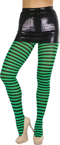Vista 5 de ToBeInStyle Medias de rayas horizontales de nailon para mujer