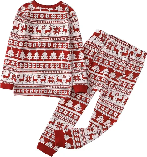 Vista 2 de Owlivia Conjunto de pijama de manga larga para bebé, 100% algodón orgánico, ropa de dormir de 2 piezas para niño y niña
