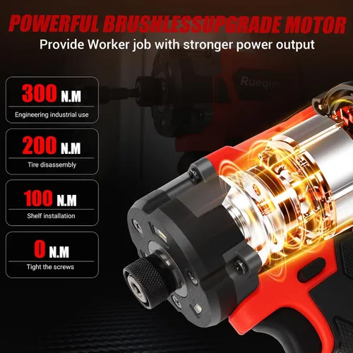 Vista 2 de Destornillador de impacto inalámbrico 2953-20 para batería Milwaukee M18, hasta 220 pies-libras (300 N.m) Destornillador de impacto sin escobillas