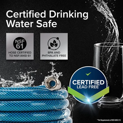 Vista 3 de Camco 22813 Manguera de agua potable prémium de 4 pies, sin plomo ni BPA, diseño antitorceduras, 20% más gruesa que las mangueras estándar de 5/8
