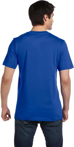 Vista 3 de Bella USA Made - Camiseta de jersey con cuello en V, Ceniza, L