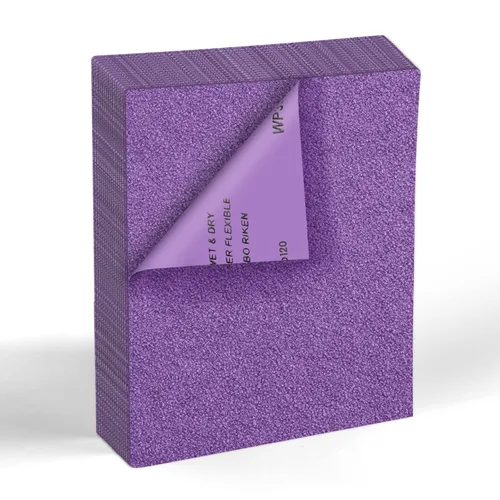 Vista 14 de 20 hojas de papel de lija de grano 80 de 9 x 11 pulgadas, papel de arena abrasiva de alúmina fundida blanca de alto rendimiento para madera, metal