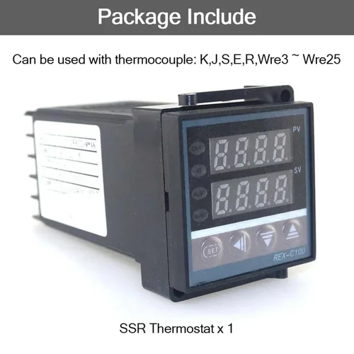 Vista 2 de Digital PID Temperature Controller Thermostat AC 110V 220V Dual SSR DC 12V Output 0~400 Celsius for Aquarium Incubator(Set1)