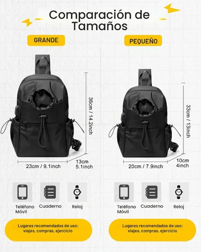Vista 2 de SEAFEW Mochilas tácticas tipo bandolera, Negro, grande, Grande, Casual