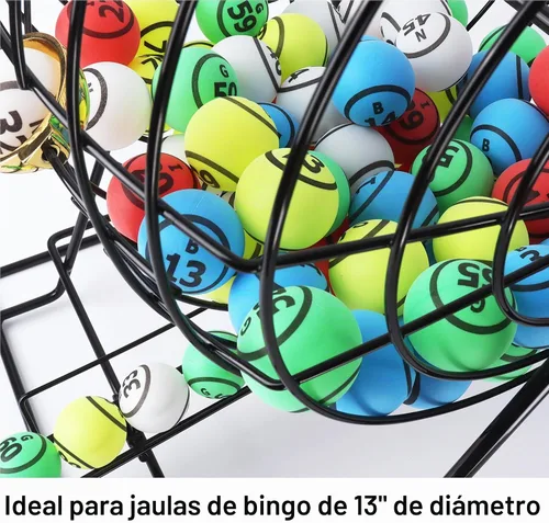Vista 4 de GSE 1.57" Bolas de bingo multicolor, bolas de bingo numeradas dobles