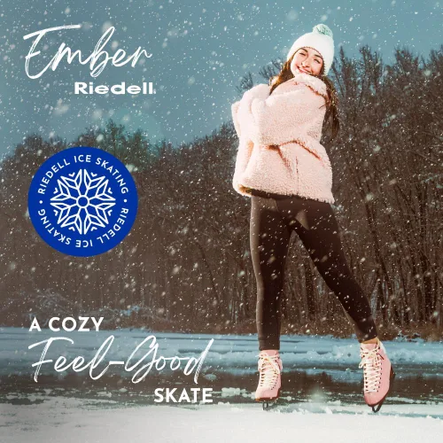 Vista 6 de Riedell Ember Patines de Hielo Recreativos para Mujeres y Hombres - Patines de Figura Cómodos de Cuero de Gamuza con Suelas Exteriores Ligeras