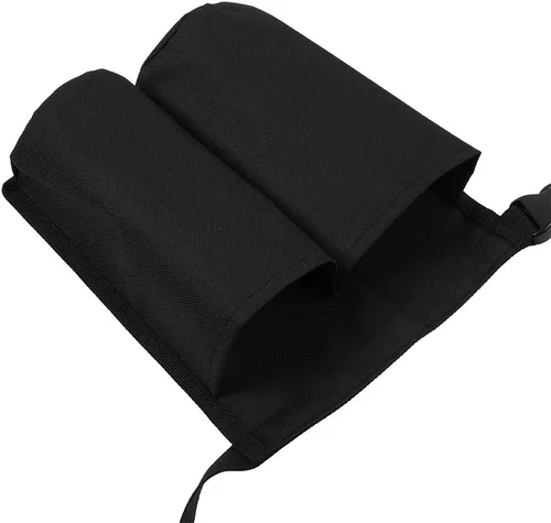 Vista 8 de Soporte de loción de aceite de masaje, bolsa de cinturón ajustable con dos bolsillos para botellas de aceite esencial, kit de suministros de masaje