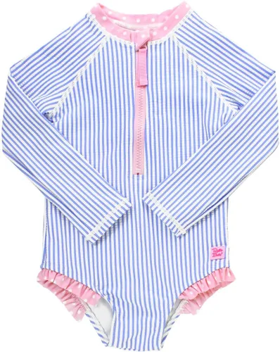 Vista 11 de RuffleButts® - Traje de baño de una pieza con protección anti-brotes para bebés y niñas, protección solar UPF 50+ 80% Nylon 20% Spandex, Hipster