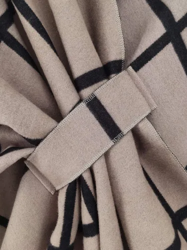 Vista 6 de Moss Rose Chal envolvente tipo chal para mujer, capa Ruana, frente abierto, chal para otoño e invierno