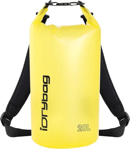 Vista 7 de IDRYBAG Bolsa seca transparente impermeable 2L/5L/10L/15L/20L, pequeña bolsa impermeable para kayak