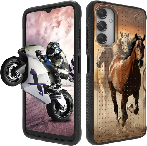 Vista 71 de Funda protectora resistente de doble capa para Samsung A14 5G (parte trasera con textura antideslizante), TPU suave a prueba de golpes, para Samsung
