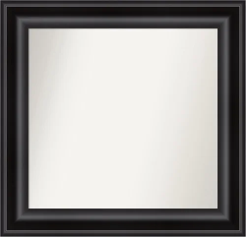 Vista 662 de Amanti Art Espejo personalizado, espejo de baño negro puente, espejo de pared o espejo de tocador de baño sobre el fregadero (26 x 26 pulgadas)