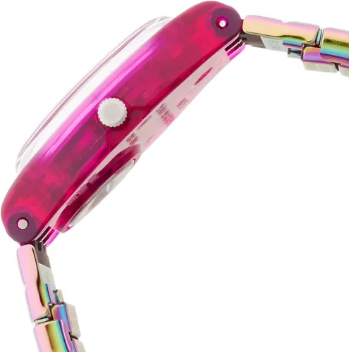Vista 3 de Swatch Flexipink LP144B - Reloj de pulsera de acero inoxidable con esfera plateada brillante