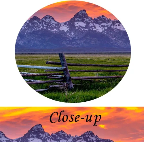 Vista 5 de KREATIVE ARTS - 5 piezas de arte de pared de paisaje de Estados Unidos del Parque Nacional Grand Teton, impresión en lienzo, imagen de naturaleza