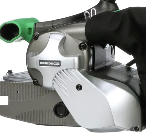 Vista 3 de Lijadora de banda Metabo HPT 3 x 21 pulgadas Para carpintería Velocidad variable Motor de 9.0 amperios Agarre suave Garantía de 5 años