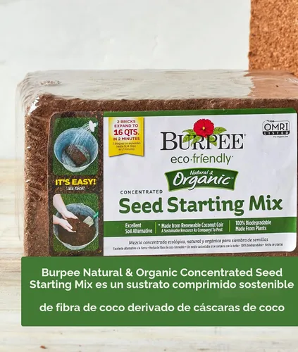 Vista 3 de Burpee Mezcla Concentrada de Fibra de Coco Orgánica para Inicio de Semillas, 16 Cuartos