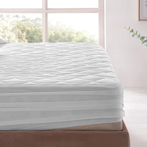 Vista 5 de YATAS BEDDING Perle - Protector de colchón acolchado, lavable a máquina y de fácil cuidado, protección y comodidad superiores, parte superior
