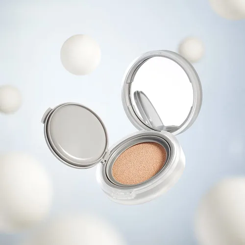 Vista 4 de Rom&nd Nu Zero Cushion (01 Porcelana 17) Larga Duración, Alta Cobertura, Acabado Semi Mate, Tez Impecable Sin Efecto Apelmazado, Base de Maquillaje