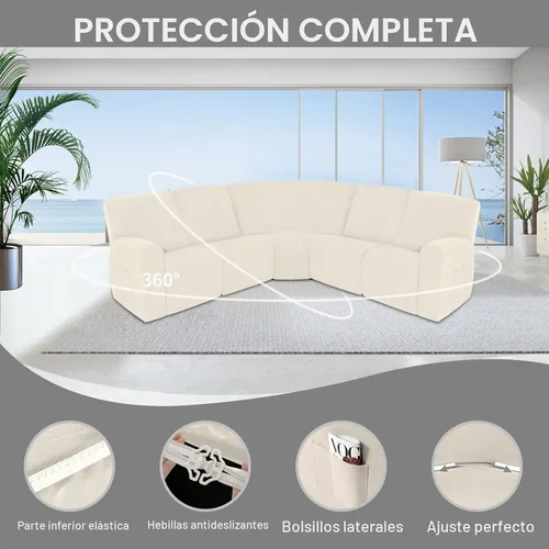 Vista 3 de Easy-Going - Funda 100% impermeable para sofá reclinable, fundas de sofá elásticas para sofás reclinables, funda de sofá seccional extra grande