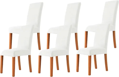 Vista 55 de Velvet Chair Covers Beige Gray, Stretch Dining Room Chair Covers 2 Pack, Super Fit Dining Chairs Slipcovers Spandex Washable Kitchen Parson Chair