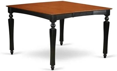 Vista 3 de East West Furniture CHEL5-BLK-LC - Juego de mesa de comedor de 5 piezas de altura de mostrador, incluye una mesa de cocina cuadrada con hojas