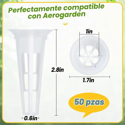 Vista 2 de Cestas de cultivo Alphatool compatibles con AeroGarden