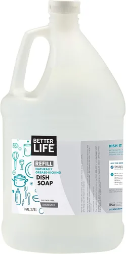 Vista 8 de Better Life Jabón para platos sin sulfato, resistente a la grasa y suave para las manos, granada, 22 onzas