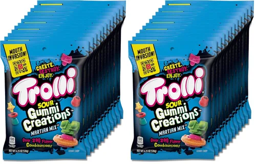 Vista 17 de Trolli Sour Bursting Crawlers - Caramelos de gomitas ácidas, 4.25 onzas (Paquete de 12)