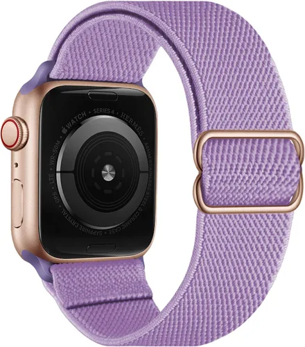 Vista 26 de OXWALLEN - Correa elástica Solo Loop de nailon y de tamaño XL, compatible con Apple Watch de 38 mm y 40 mm, correa trenzada, deportiva, ajustable