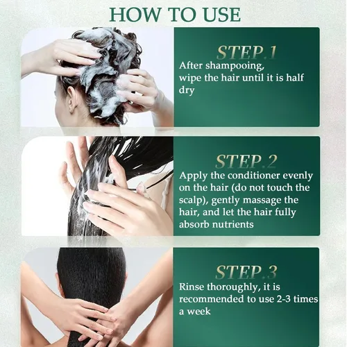 Vista 11 de Mascarilla capilar de queratina polipéptida para cabello dañado, tratamiento capilar de queratina, mascarilla capilar acondicionador profundo