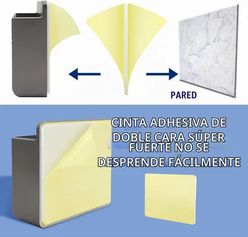 Vista 6 de TiciKim 2 soportes de pared para teléfono celular, soporte adhesivo para teléfono celular con orificio de recepción de cable de datos, soporte