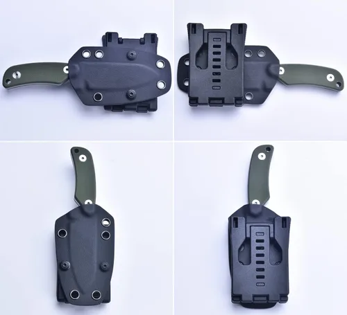 Vista 4 de Cuchillo de caza Survival EDC para hombres, cuchillo compacto de hoja fija de 5.87 pulgadas con vaina kydex vertical/horizontal, cuchillo de cuello
